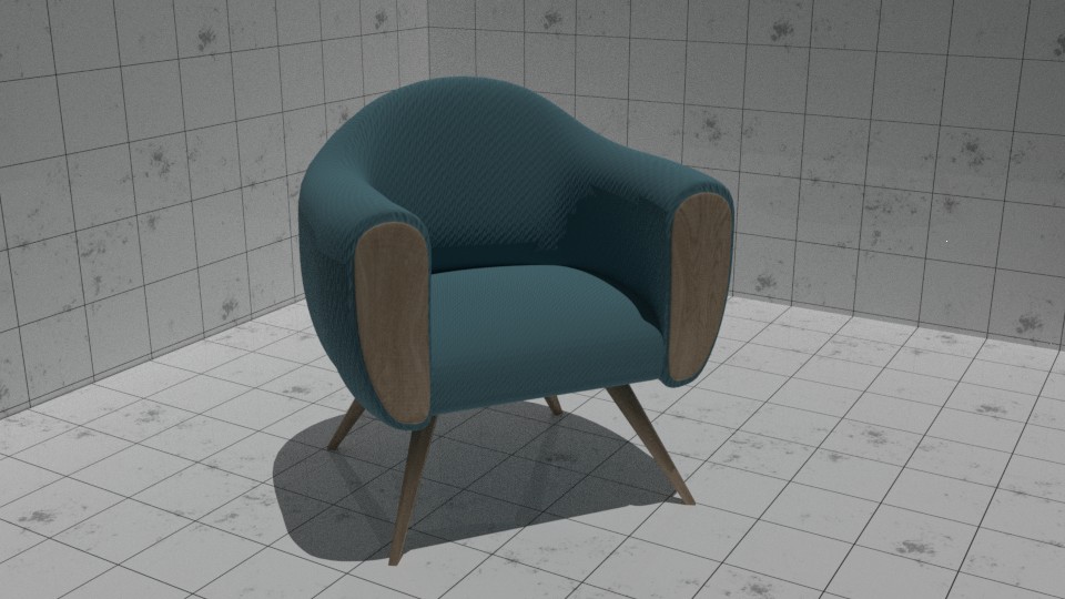 Chair with tile floor / Cadeira com um piso de azulejo preview image 1